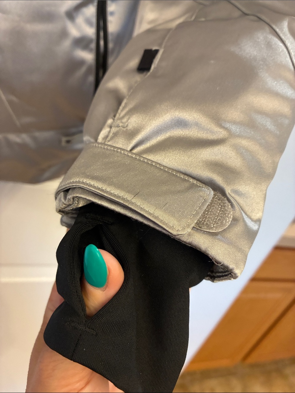 Spyder Girls Insulated Ski Jacket Size 16 Metallic Silver Gray - Picture 5 of 8